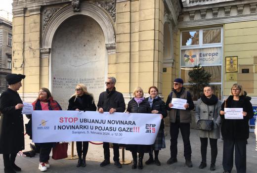 Novinari iz Sarajeva poručili: Stop ubijanju novinara u Gazi