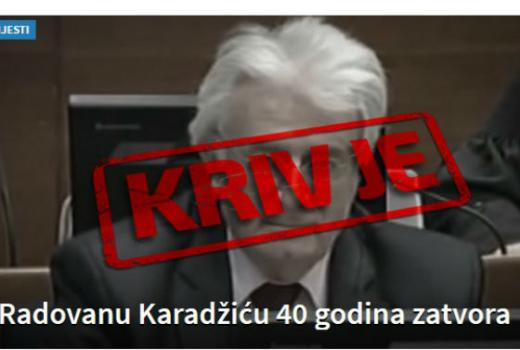 Visina kazne Radovanu Karadžiću prvi fokus medijskih izvještaja