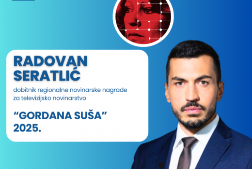 Radovan Seratlić dobitnik nagrade za TV novinarstvo 'Gordana Suša'