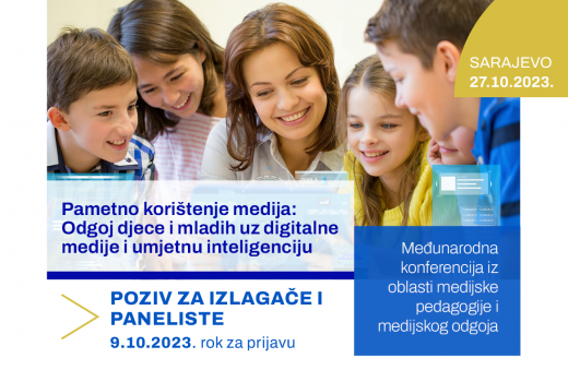 Poziv za izlagače i paneliste: Međunarodna konferencija iz oblasti medijske pedagogije i medijskog odgoja