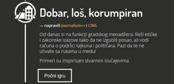 Pokrenuta igrica o namještanju javnih nabavki "Dobar, loš, korumpiran"
