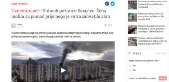 Snimak požara u Sarajevu: Sve za klikove
