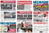 Sedmica u naslovincama: Zemljotres u Turskoj u fokusu